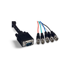 50ft 5 BNC Male to SUPER VGA HD15 Male Cable - Black picture