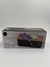 SOAR Cable Management Box Bamboo Lid Cord Organizer Power Strip Cover New 12
