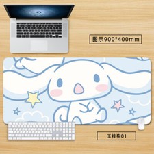 Cartoon Cinnamoroll Cute Blue Mouse Pad Large Keyboard Pad Desk Mat 800*300 mm picture