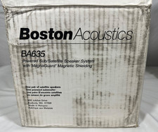 Boston Acoustics BA635 2.1 PC Speaker System Gateway 1999 Open Box Sub Sealed picture
