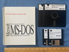 Microsoft The Concise Guide to MS-DOS Operating System Version 5.0 +Floppy Disks picture