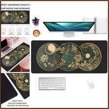 Celestial Moon Phases Extended Mouse Pad 27.5x11.8 Waterproof Rubber Base picture