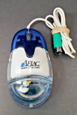 AFLAC Duck Floating in Water Wired Aqua Computer Mouse Transparent Vintage Swag picture