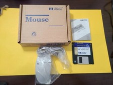 Vintage HP M-S34 2-Button Mechanical Ball Mouse C3751B - PS/2  complete Box picture