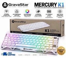 GravaStar Mercury K1 75% Wireless Mechanical Gaming Keyboard RGB White NEW picture