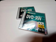 2 NEW Memorex DVD-RW 4.7GB 120 Min. Video 1x-2x PC Home Video Use picture
