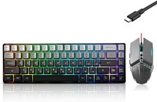 Guiheng Wired 60% Gaming Keyboard and Mouse Combo(Gradient Grey) picture