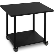 22x15.75 Large Under Desk Printer Stand with Storage Shelf 2-Tier Rolling Pri... picture