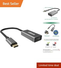 Plug-and-Play USB-C to Mini DisplayPort Adapter - Lightweight, Black, 4K Ready picture