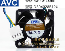 AVC 40x40x28mm BALL BEARING 12V 0.66A FAN DB04028B12U 4-WIRE 23.8CFM picture
