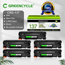 5 Pack Canon 137 CRG-137 Black Toner Cartridge D570 MF212w MF216n 9435B001AA picture