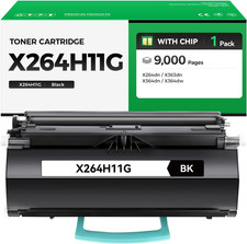 X264H11G Black Toner Cartridge with Chip High Yield 1-Pack Replacement for Lexm picture