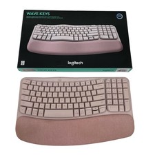 Logitech Wave Keys Bluetooth Ergonomic Keyboard Rose YR0096 #ND1403 picture