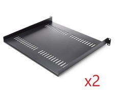 Lot of 2 New Startech CABSHELF116V 1U Vented Cantilever Shelf 16