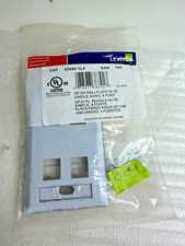 LEVITON 4-PORT single gang  QUICKPORT  SS WALLPLATE W/ ID WINDOW 43080-1L4   picture