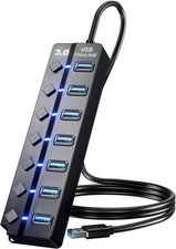 Versatile 7-Port USB 3.0 Hub with Power Control and Rapid Transfer Rates picture