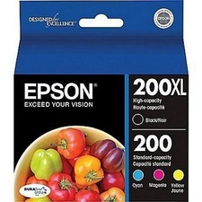 Epson T200XL-BCS 200XL Black + 200 Cyan/Yellow/Magenta Combo Saver Pack picture