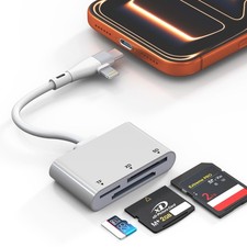 XD Card Reader for Lightning/USB C, 3 in 1 SD Card Reader, XD/SD/TF XD Pictur... picture