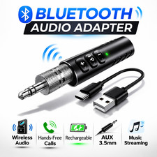 Receptor de Audio Inalambrico 3.5 mm Auxiliar Bluetooth de Sonido Adaptador US picture