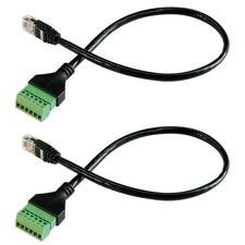 2Pcs RJ11 Male to 6 Pins Terminal Adapter for Cat3 Telephone Handset | Include a picture