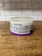 30 Pk Memorex DVD+R 16X 4.7 GB Data 120 Min Video Blank Media picture
