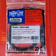 Tripp Lite - U022-006 USB 2.0 Gold Cable A/B (Male) - 6 ft 6' picture