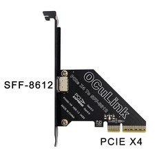 PHDK PCIe X4 X1/ X8/X16 4.0 Oculink SFF8611&8612 expansion card with external picture