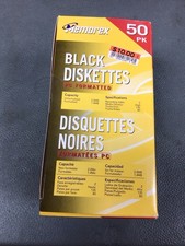 50 Pack Memorex Black Diskettes 3.5