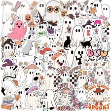 100PCS Ghost Stickers,Halloween Stickers 2-3 inches, picture