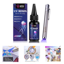 UV Resin Kit with Light, 30g UV Glue Adhesive for Jewelry Craft Repair, Fast picture