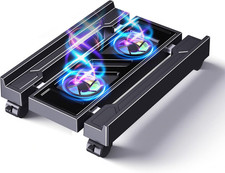 Computer Tower Stand with Dual Cooling Fans, Fits Most PC picture