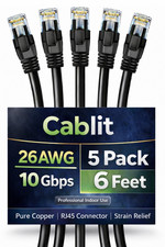 3 - 100ft Cat6A UTP Ethernet Cable 10Gbps Pure Copper RJ45 Patch Cord Black Bulk picture