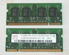 RAM Hynix PC2-4200S 2x 512MB 1GB Total MY 52 2Rx16 Laptop Computer Memory picture