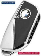 TPU Key Fob Cover Case For BMW 2023-2026 5 7 Series iX i7 XM X1 X5 X6 X7 Silver picture