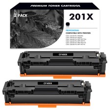 2 Pack CF400X Black Toner Cartridge For HP 201X LaserJet M252 M252dw MFP M277dw picture