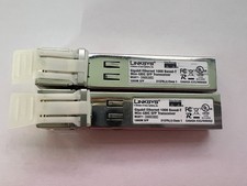 Lot of 2 Linksys Gigabit Ethernet 1000 Based-T Mini-GBIC SFP Transceiver MGBT1 picture