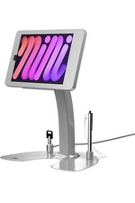 CTA Dual Security POS iPad Mini 6/7 Kiosk Desk Stand Silver Steel Cable Lock  picture