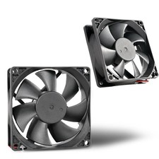 12V DC Cooling Fan 2-Pack - 80mm for Efficient Electronics Cooling Solutions picture