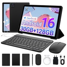 2026 New Android 16 Tablet 10.1 inch 30+128GB+1TB WIFI-6 FDH Slim Gemini AI picture