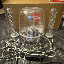 Harman Kardon SoundSticks II 2.1 Wired Speaker System 3.5mm Clear/Silver picture