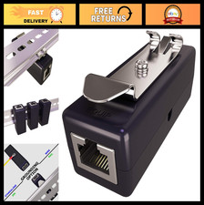 Ethernet Surge Protector for DIN Rail - PoE+ & Gigabit Compatible, Clips to Rack picture