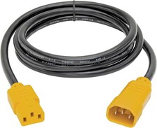 Tripp Lite P005-006-YW C14 to C13 PDU Power Cord 6ft 15A Yellow NEW SEALED NOS picture