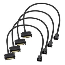 Gebildet 4pcs SATA to 3 Pin / 4 Pin PMW 12V PC Case Fan Power SATA 1 to 1 picture