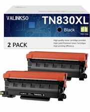 TN830XL TN830 TN830 XL 2 Pack Black Toner Replacement for Brother Printer picture