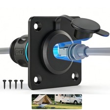 Aluminum Pass Through Wall Socket for Starlink Gen3, RJ45 CAT6 Ethernet Female t picture