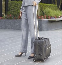 Amazon Basics Rolling Wheeled Laptop Bag 15.6 in Black Sturdy with Compartments picture