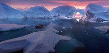 Landscape  tian zi lake ice arctic iceberg boat Custom Gaming Mat Desk picture