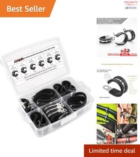 Cable Clamp Assortment Kit 46 Pieces 304 Stainless Steel Rubber Cushioned Clamps picture