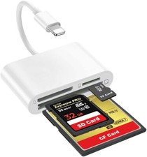  SD/CF/TF Card Reader for IPhone to CF Adapter Trail Game camera viewer for ipad picture