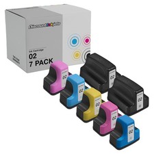 7PK BLACK COLOR Ink Set for HP02 HP 02 BLK CMY PhotoSmart 8250 3210xi 3310 C6175 picture